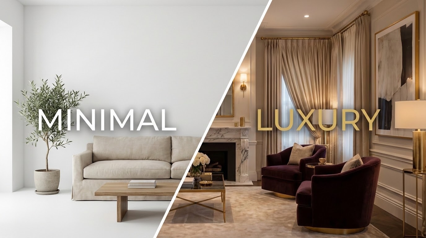 Minimal vs luxury décor guide