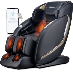 EASPEARL R8089 Pro 4D Massage Chair, 53.15in SL-Track Zero Gravity Full Body Massage Chair with Heat, Auto Footrest, LCD Screen, Airbags, Bluetooth & APP Control, Shiatsu & Thai...