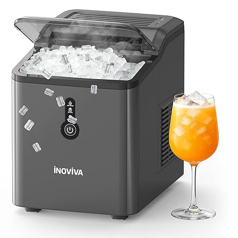 INOVIVA nugget ice maker with self-cleaning function