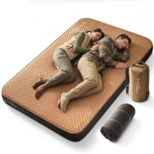 LOSTHORIZON Air & Foam Camping Mattress, Self-Inflating Sleeping Pad, 4.5" Thick, with Air Pump, Full