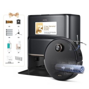 Mova Z60 Ultra Roller Complete Robot Vacuum and Mop, 28,000Pa Suction, 3.14in Obstacle Crossing, AutoShield for Carpet Protection, Zero Tangling Duobrush, Extendable Roller &...