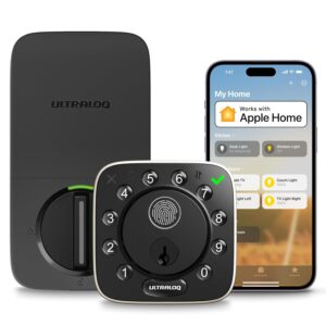 ULTRALOQ Bolt Fingerprint WiFi Smart Lock, Works with Apple Home, Siri, Alexa, 8-in-1 Keyless Entry with Fingerprint ID, App Remote Control, Keypad Deadbolt, BHMA Cert., Easy...